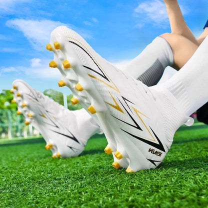 Bottes de Football professionnelles pour hommes, chaussures de Football pour adultes, baskets de sport de plein air, crampons de Football ultralégers, entraînement