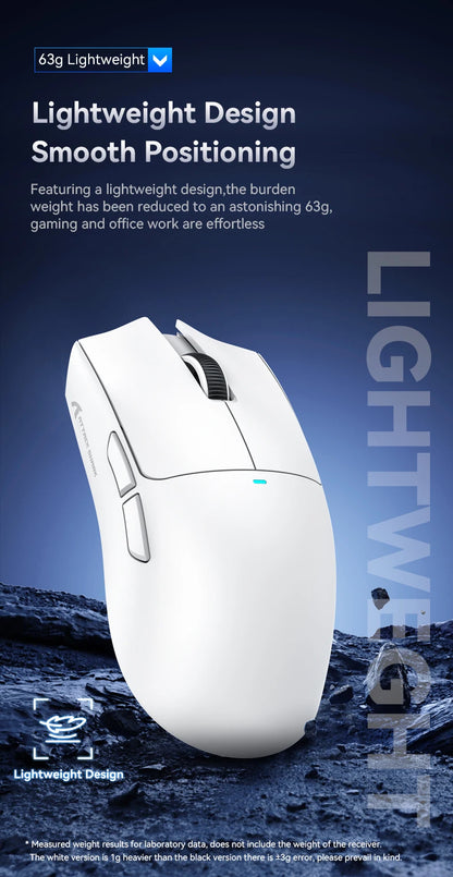 Rato Gaming Sem Fios ATTACK SHARK X11SE, Tri-Mode, Superleve de 63g com Sensor PAW3311, 22000 DPI, Bateria de 300mAh, Duplo Driver