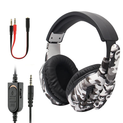 Casque de jeu de Camouflage 3.5mm Aux Cool Gamer casque pour PS4 PS3 Xbox Switch stéréo casques d'ordinateur montés sur la tête cadeau