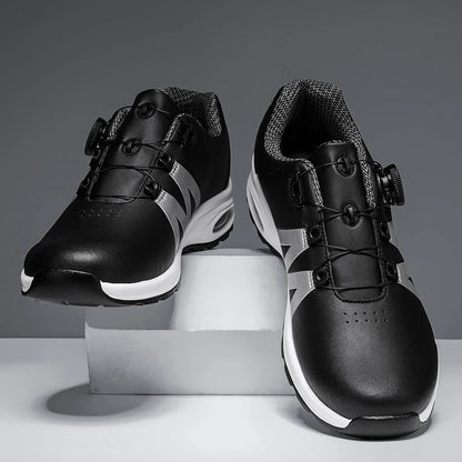 Golf Shoes Air Cushion Men Sports Running Driving Shoes Breathable Lightweight Comfortable Athletic Nonskid Rotating Sneakers