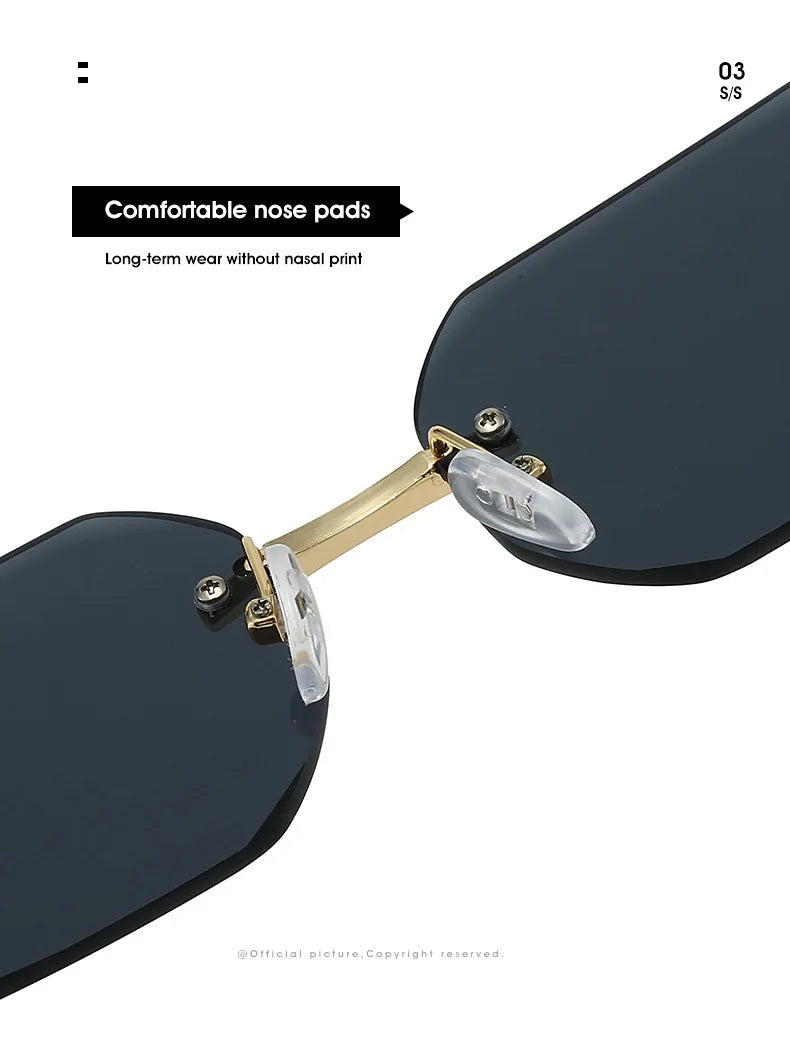 Fashion snake-shaped metal decorative sunglasses - unisex irregular frame, UV protection, sunshades