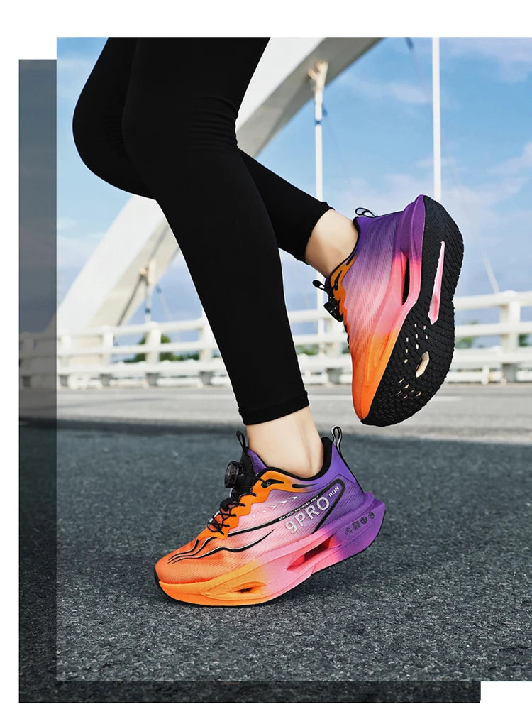 New Men's and Women's Running Shoes Breathable Racing Sports Shoes Carbon Cushion Lightweight Men's Jogging Training Shoes