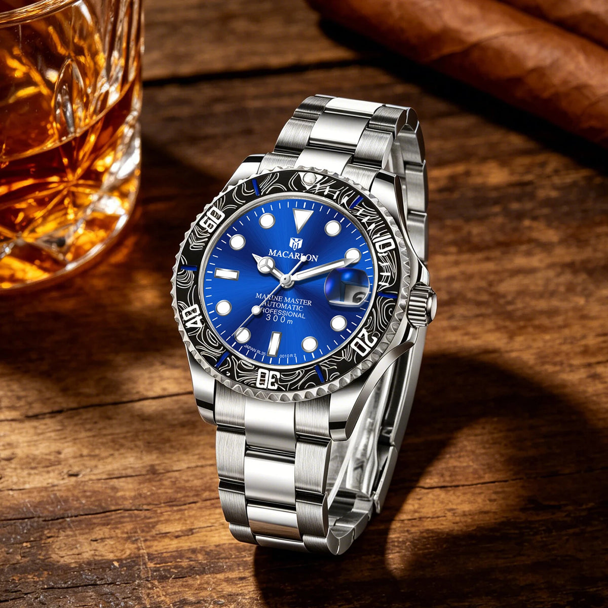 2026 MACARLON Design New Yacht series Mechanical Watch Men Carbon fiber ring mouth sapphire Stainless steel Waterproof Watch TOP
