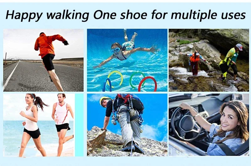 Men's Lightweight Refreshing Aqua Boots, Breathable Women's Outdoor Water Shoes, Anti-Slippery Wear-Resistant Sports Hiking Sneakers