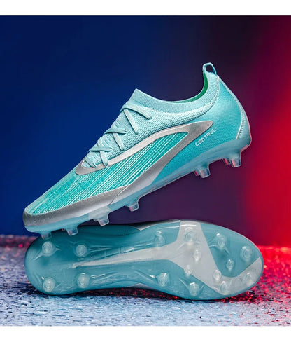 Neue Herren-Fußballschuhe für draußen, atmungsaktive Fußballschuhe für Erwachsene mit rutschfester Sohle, lange Stollen, Sportschuhe für Training, Jungen und Spiel, komfortabel