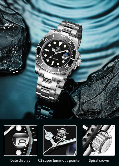 ADDIESDIVE Watch Men's Waffle Strap 200m Waterproof Outdoor Sports Watch C3 Super Luminous Quartz Watch  Relogios Masculino