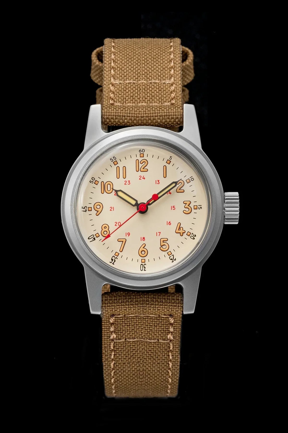 THORN Retro vojenské hodinky 36 mm s strojkem NH35A SHY-043 Sportovní hodinky Unisex Pánské a dámské Luxusní