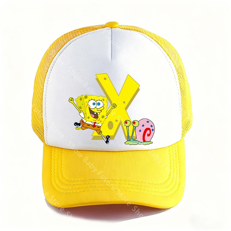 Spongebobs 4.72inch Baseball Caps for Adult Boys Kawaii Sports Breathable Mesh Hat Cute Cartoon Anime Sunbonnet Birthday Gifts