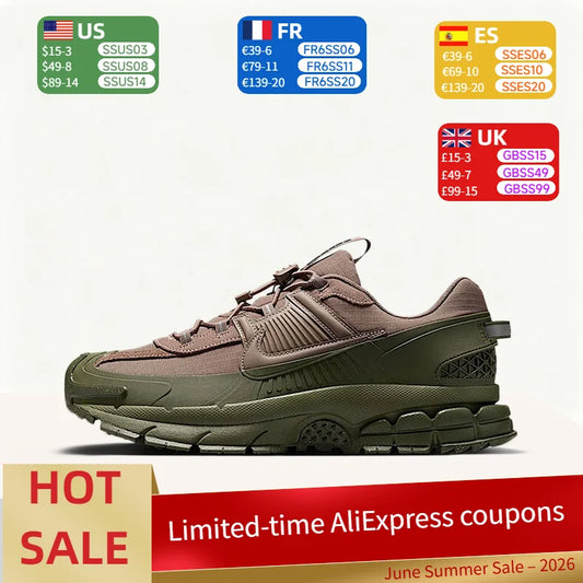 Nike ZOOM VOMERO ROAM Retro modni, vsakodnevni, za pot v službo, zračni, mehki, nizki tekaški čevlji za moške, rjavi FV2295-201