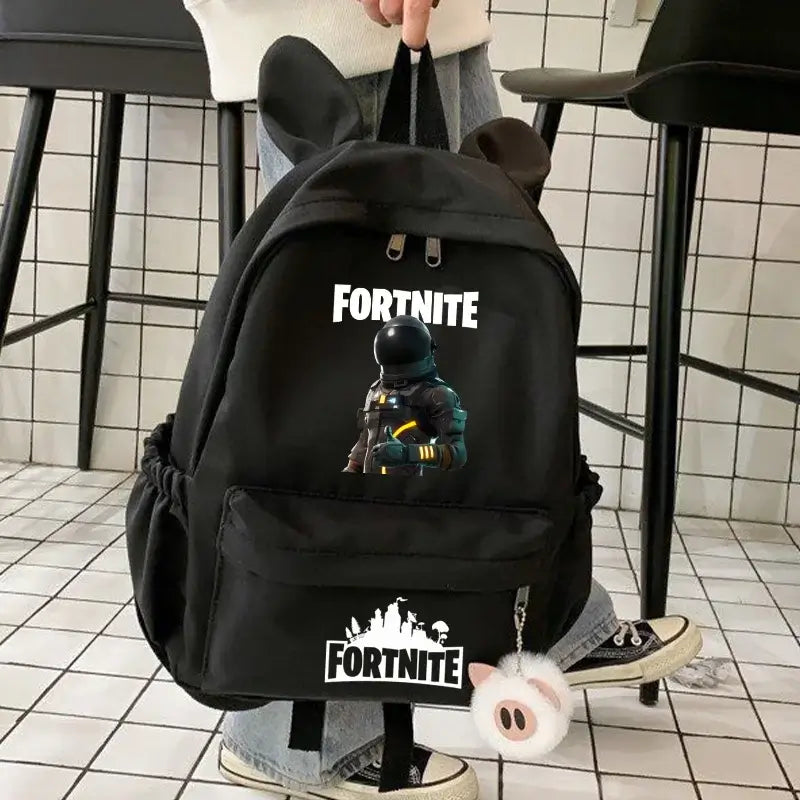 Nauja „Fortnite“ animacinio stiliaus kuprinė berniukams ir mergaitėms, kasdienė mokyklinė kuprinė, didelės talpos mokinio krepšys su triušio ausimis, kelioninė kuprinė, kanceliarinių prekių dovana
