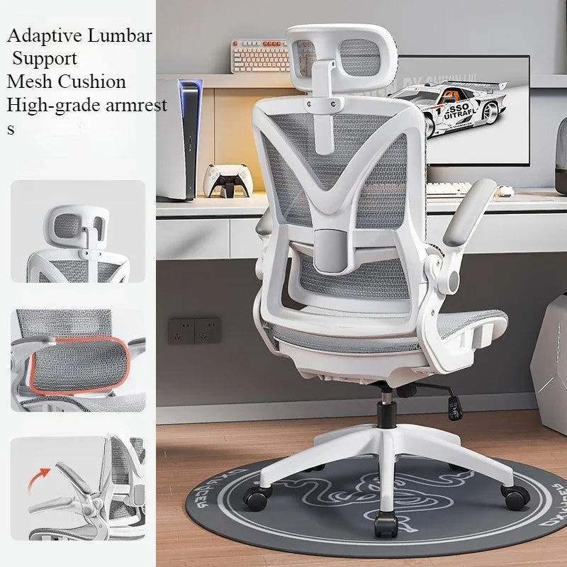 Ergonomic Gaming Chair 3D Lumbar Support Racing Swivel Adjustable Breathable Mesh High Density Sponge Seat Office Chair