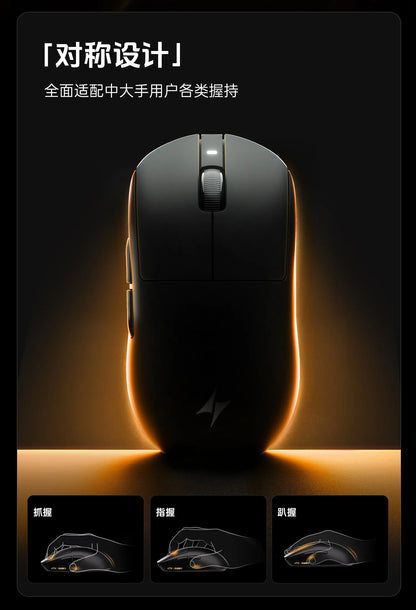 Rato Gaming Sem Fios ATK A9 com Tecnologia NearLink, Ergonómico PAW3395, Tri-Mode Bluetooth de Baixa Latência para Esports e PC