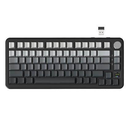 ATTACK SHARK M86 Wireless Mechanical Gaming Keyboard, 75% Gasket Hot Swappable RGB Mechanical Keyboard with Side-Printed PBT Keycaps, Tri-Mode Custom Gaming Keyboard