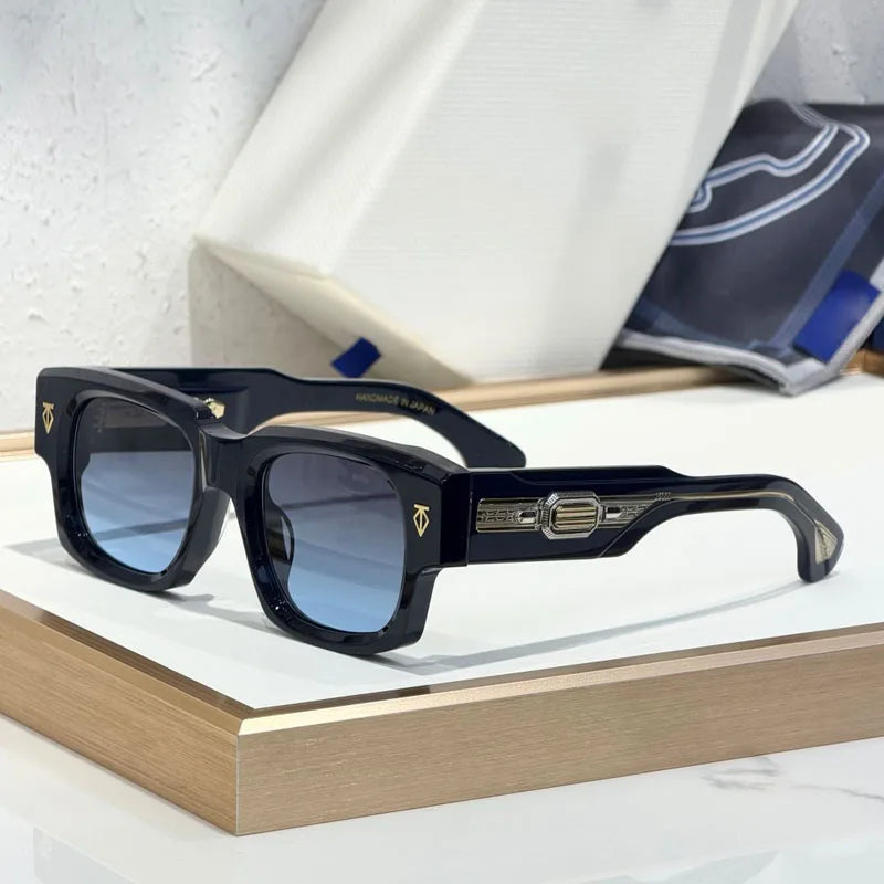 DUSENBERG Handmade Sunglasses Thick Heavy Acetate UV400 High Quality for Men Women Classical Vintage Prescription with Case