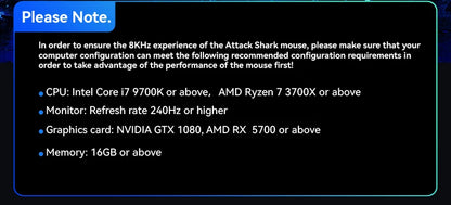 Attack Shark R2 bežični gaming miš PAW3950 8K od magnezijeve legure, lagani gaming miš s Bluetooth tri-mode povezivanjem za gaming/ured