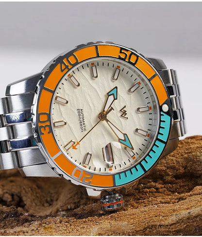 Zegarek WM – automatyczny zegarek mechaniczny NH35 z powłoką antyrefleksyjną, wodoodporny do 200, z szafirowym szkłem – Welly Merck Watch WM206