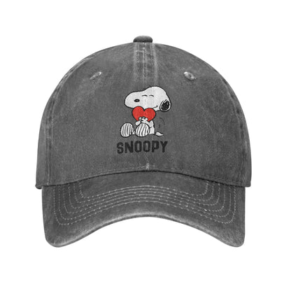 Sleeping Snoopy-baseballkepsar, avslappnad stil, tvättad look, snapback-keps, unisex, utomhus, sommar, justerbar keps