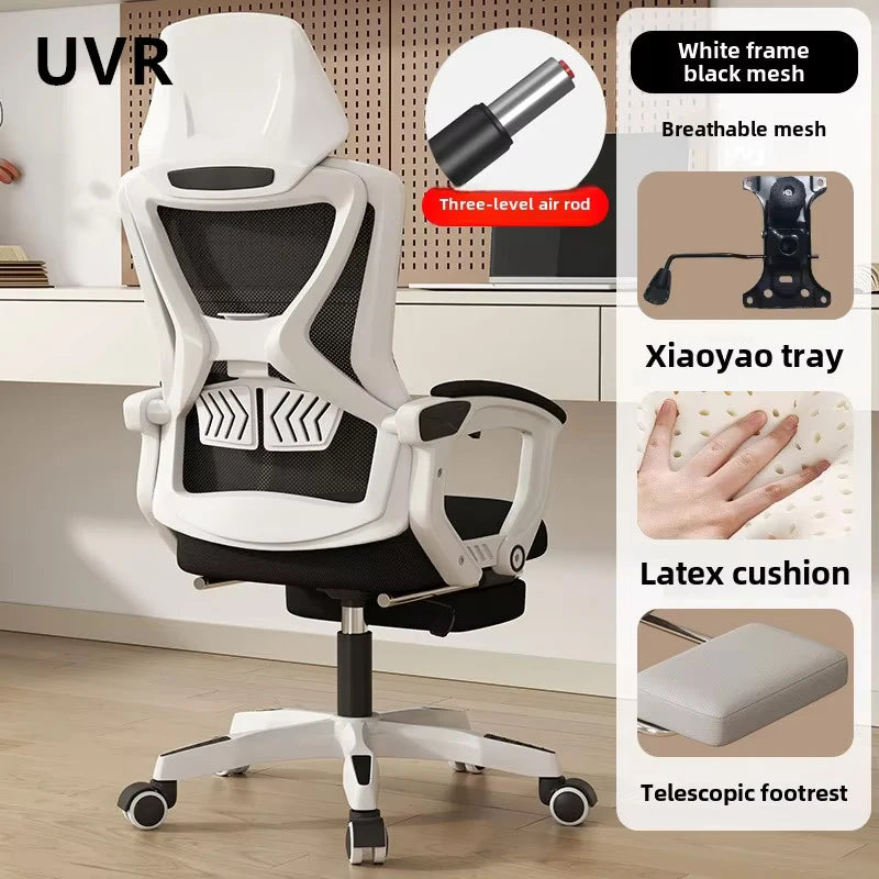 UVR Reclining Computer Chair Home Backrest Chair Office Worker Chair Comfortable Long Sitting Gaming Chair Conference Seating