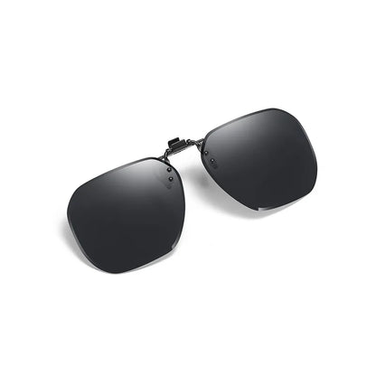 Clip On Flip Up Glasses Polarized Photochromic Sunglasses Lens Anti Glare UV400 Goggles Night Vision Yellow Driving Eyepiece