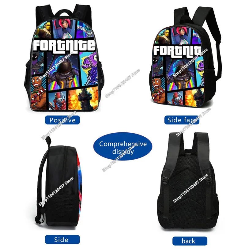 Fortnites SchoolBags Boys Girls Backpacks Large-capacity Knapsack High-quality Bookbags Fortress Night Figure Laptop Bag Gift