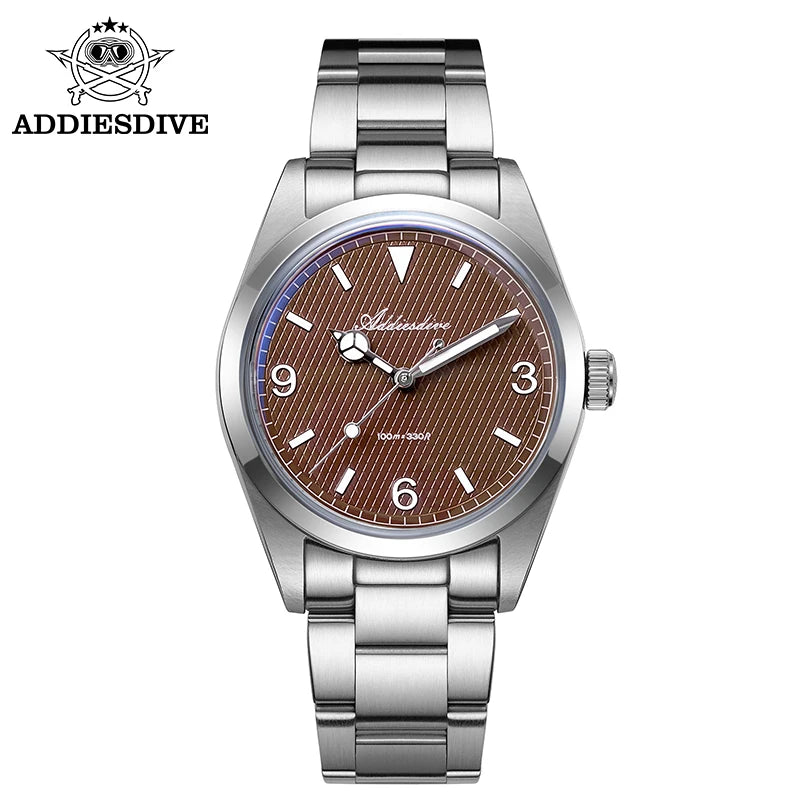 ADDIESDIVE herenhorloge – 316L roestvrijstalen kast, waterdicht tot 10 bar, lichtgevend display, model AD2096 – Luxe quartzhorloge
