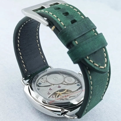Zegarek męski 46 mm z ręcznym naciągiem, mechanizm Seagull ST3600, szkło szafirowe, wodoodporny, stal nierdzewna 316L, zegarek na zamówienie