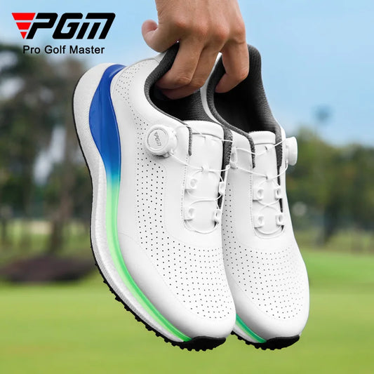 „PGM Golf“ vyriški sportiniai bateliai su ypač minkšta „Popcorn“ vidpadžio tekstūra, iškiliais rašteliais, raišteliais, neslystančia pado danga ir kvėpuojančia medžiaga