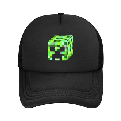Adult Creepers Zombie Hostile Mob Character Trucker Cap Mesh Baseball Caps Polyester Hat Sun Caps Adjustable Golf Hats Summer