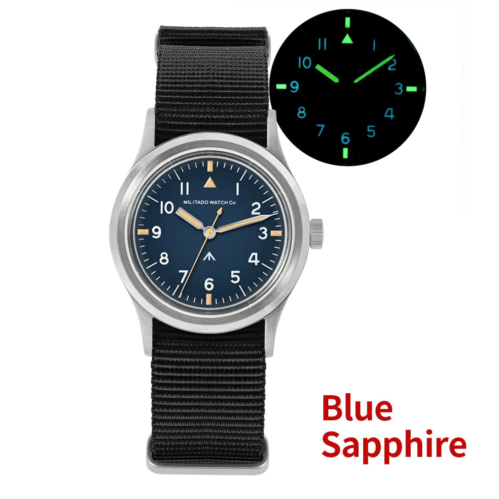 Militado New Ml14 Quartz Watches Man VH31 Sweep Movement K1 Or Sapphire 100M Waterproof Luminous 36Mm Vintage Military Watches