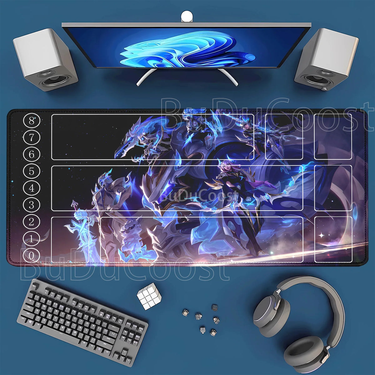 HD-tulostettu leikkimatto League of Mouse Pad Legends Riftbound -sarja TCG LOL-kortti 600x350 mm toimisto Ommellut reunat Lautapeli Pöytämatto