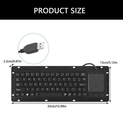 1pc Industrial USB Touch Board Keyboards with Touchpads and High Durability for Medical and Security Systems