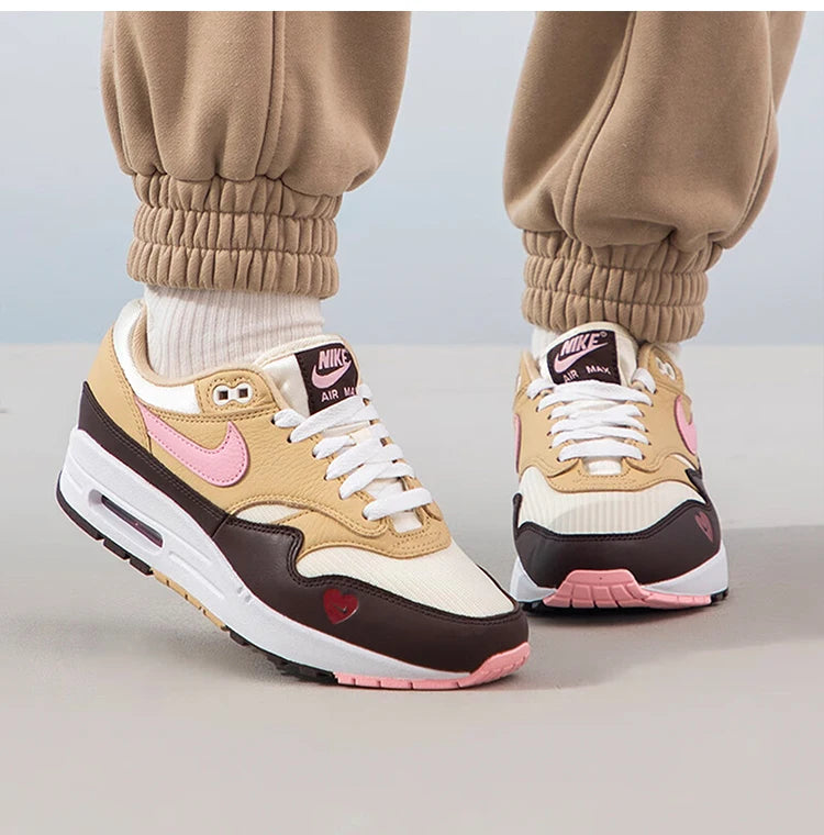 Nike Official Authentic Air Max 1 87 Women's Minimalist Sporty Casual Sneakers FZ4346-200