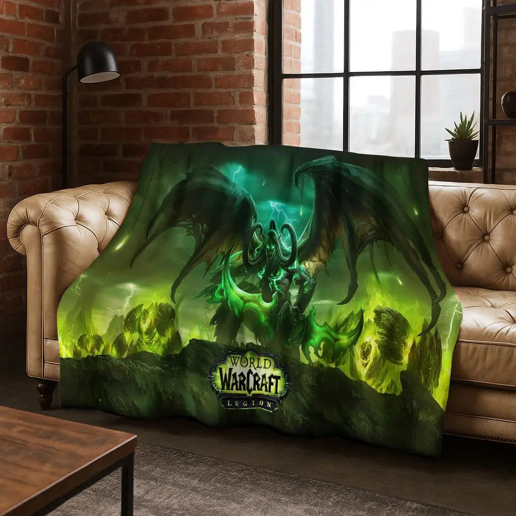 WOW World of Warcraft Arthas Demon Illidan Sylvanas flanelasta odeja, udobna in mehka odeja za dom, spalnico, posteljo, kavč, darilo