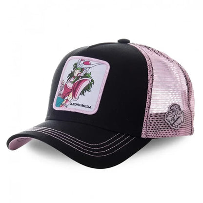 Saint Seiya Βαμβακερό καπέλο μπέιζμπολ τύπου snapback με μοτίβα anime και καρτούν για άνδρες και γυναίκες, στυλ hip hop και καπέλο trucker με πλέγμα για μπαμπάδες, Dropshipping