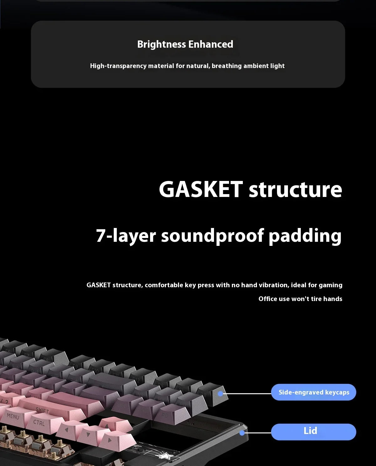 AULA F87 Pro V2 Mechanical Keyboard 3-modes Wireless 12000mAh Long Battery Life Hot-Swap RGB Customi E-Sports Keyboard PC Gaming