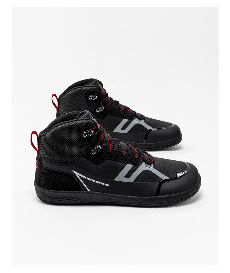 HOBIBEAR unisexe mi haut pieds nus chaussures hommes femmes bout large en cuir artificiel bottes de randonnée en plein air antidérapant chaussures de course