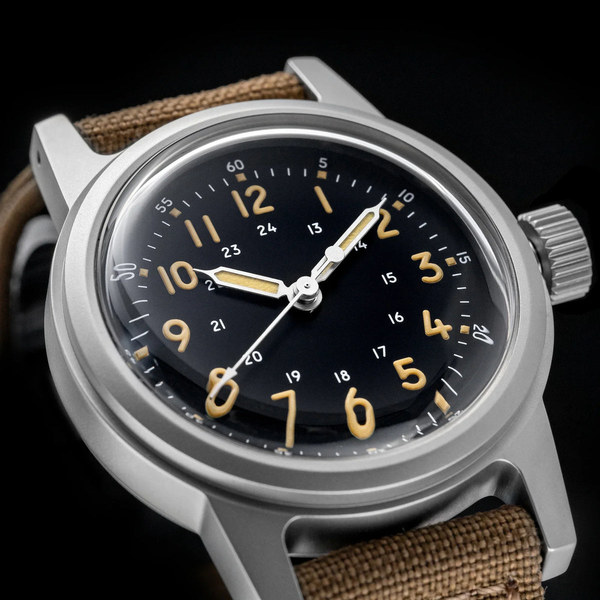 THORN Retro vojenské hodinky 36 mm s strojkem NH35A SHY-043 Sportovní hodinky Unisex Pánské a dámské Luxusní