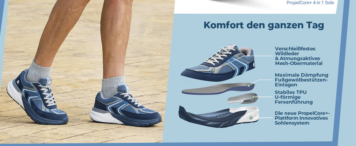Fittington Wide Shoes For Man Walking Shoes Casual Sneakers Orthopedic Shoes Arch Support for Plantar Fasciitis Neuropathy