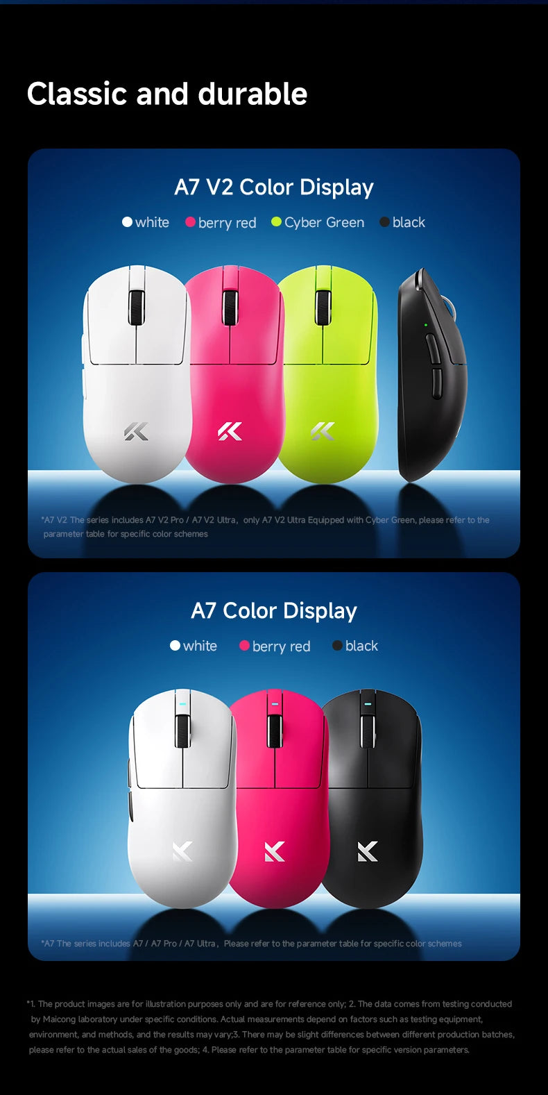 MCHOSE A7 V2 Ultra Pro Wireless Gaming Mouse 42000DPI PAW3950 8K