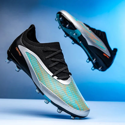 Neue Herren-Fußballschuhe für draußen, atmungsaktive Fußballschuhe für Erwachsene mit rutschfester Sohle, lange Stollen, Sportschuhe für Training, Jungen und Spiel, komfortabel