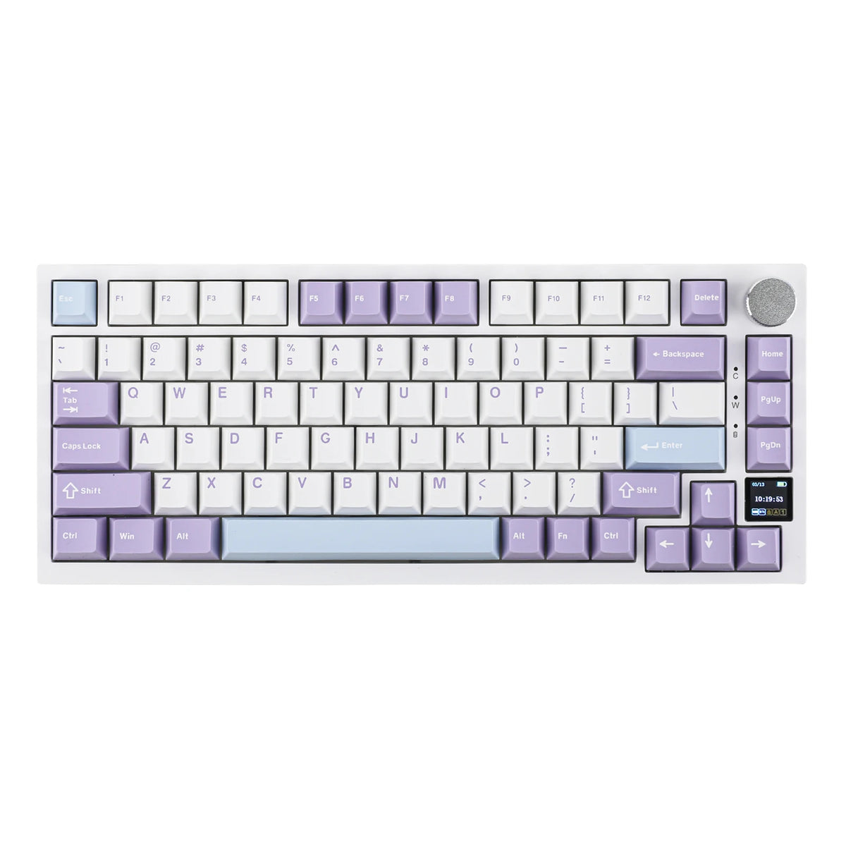 Ajazz AK820 Pro 75% Gasket-mounted Bluetooth 5.1/2.4G Wireless/Wired Mechanical Keyboard with TFT Screen for Mac/Win