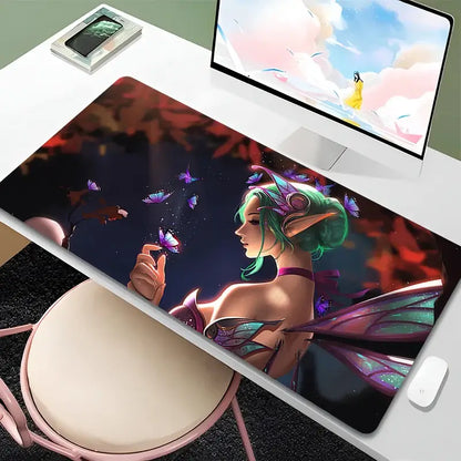 Overwatch Mercy Mouse Pad PC Gamer Cabinet Kawaii Mousepad XXL Sexy Anime Girl Keyboard Rug Laptop Gaming Accessories Desk Mat