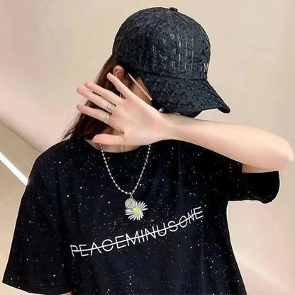 Lace Flower Thin Baseball Cap Female Spring And Summer Sunscreen Hollow Cap Breathable Sweet Adjustable Head Circumference