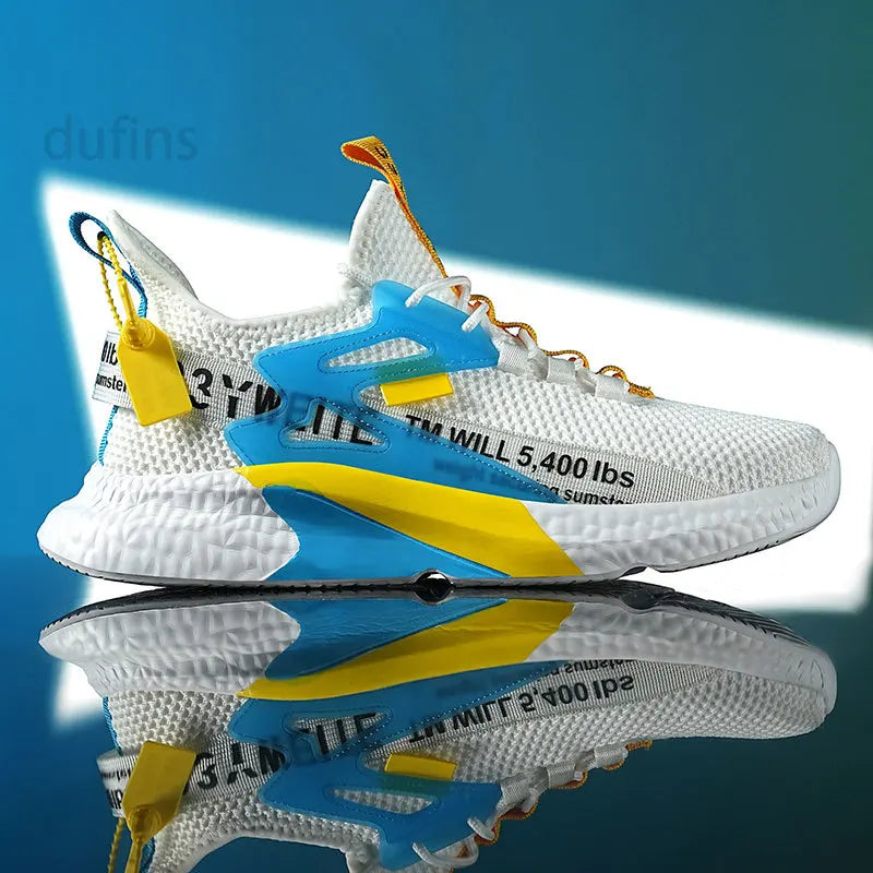 Scarpe da uomo nuove, sneakers, leggere, casual, alla moda, da corsa, elastiche, per il tempo libero, in rete, estive, sportive, da tennis, da passeggio, taglia