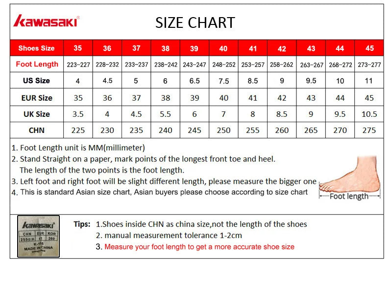 Kawasaki 2025 Sport Shoes For Women Man Trainers Professional Anti Twist Protection For Arch Sprain Badminton Shoes K4B50-C32011