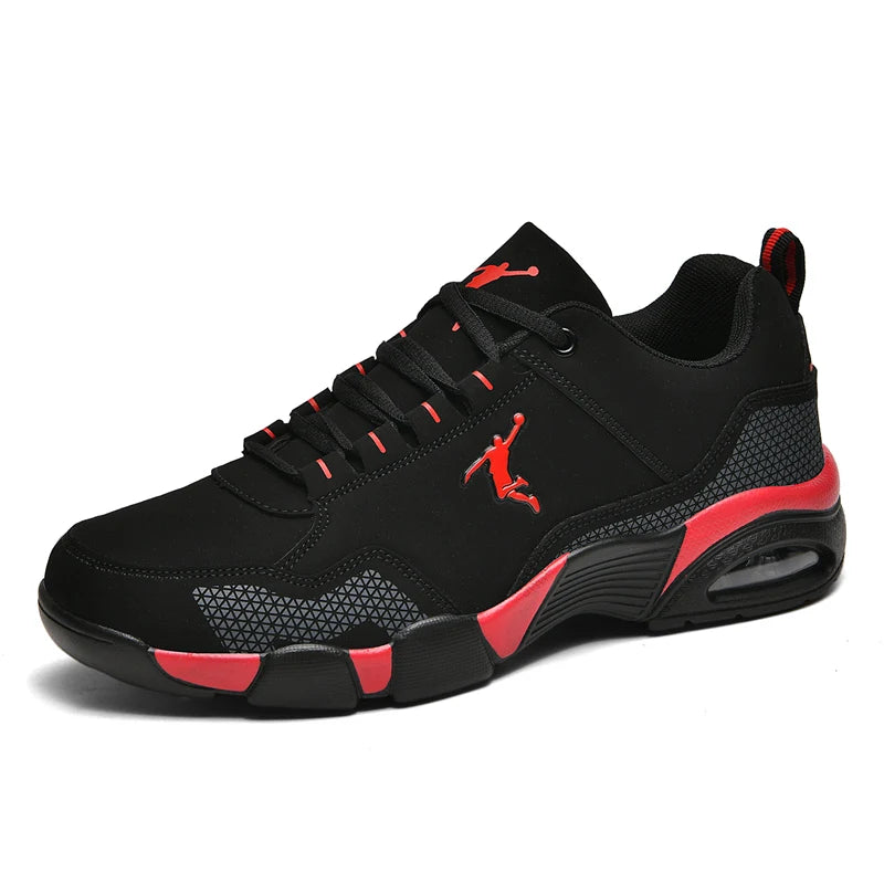 Chaussures de sport pour hommes, confortables, en cuir, pour le sport de plein air, nouvelles chaussures de tennis, classiques, noires, décontractées, légères, pour la marche