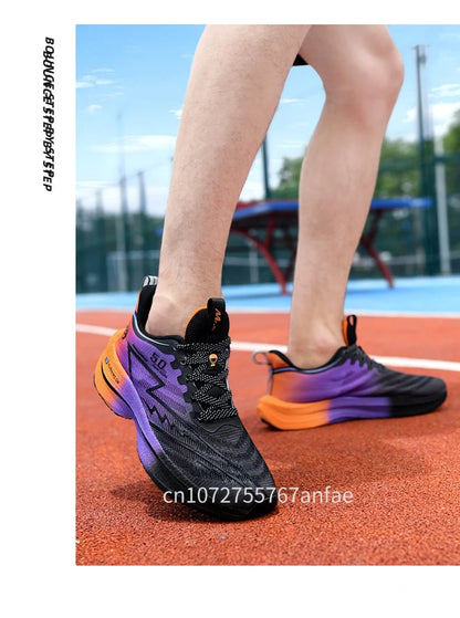 Men's Running Shoes Carbon Board Light Ultra Cushion Breathable Marathon Shock Absorption Support Sneaker Woman Comfy Sport Shoe