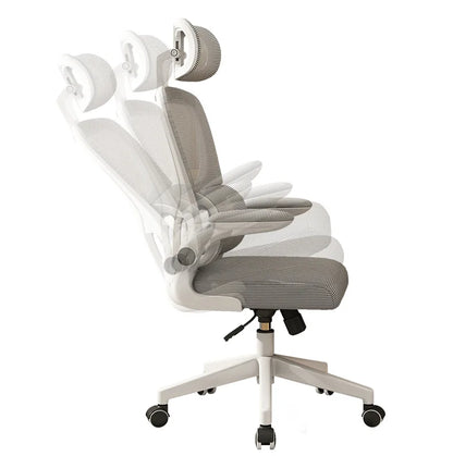 Chaise ergonomique pour ordinateur, protection lombaire, dossier respirant, chaise relevable, pour la maison et le bureau, idéale pour les postures assises prolongées.