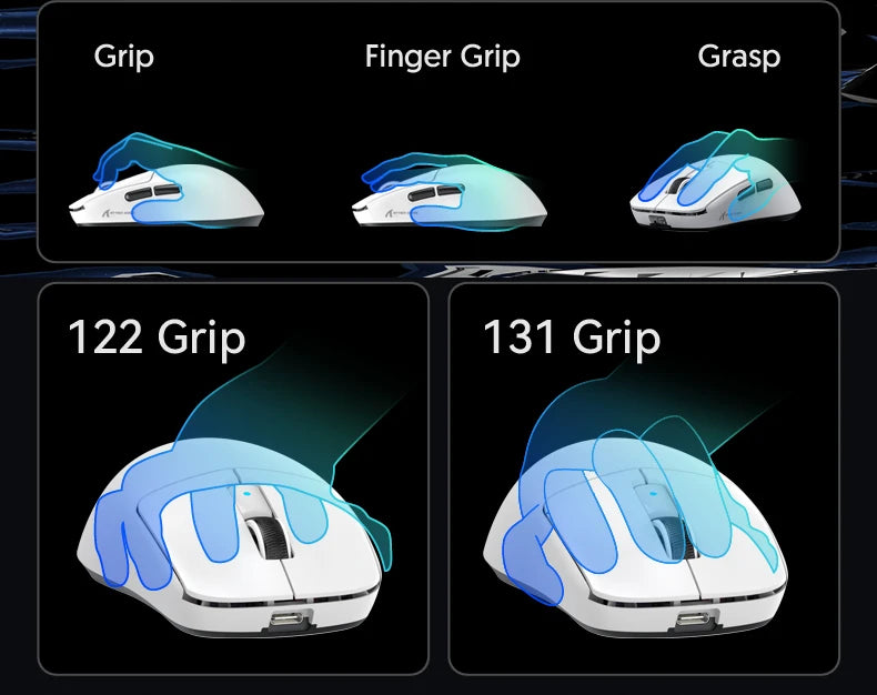 ATTACK SHARK R6 PAW3950MAX Wireless Gaming Mouse, 8Khz Polling, Ultralight 39g, Nordic 52840 MCU, Omron Optical Microswitches