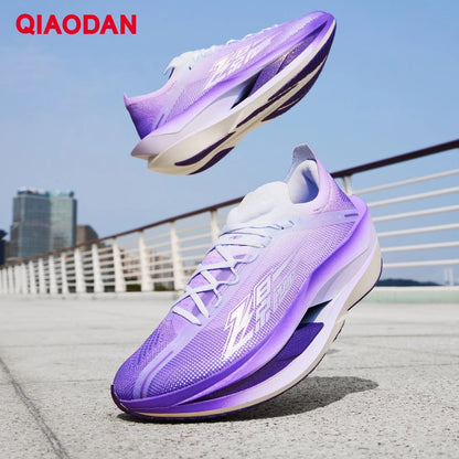 QIAODAN Feiying Plaid 3 Carbon Plate Men Running Shoes 2026 Marathon Racing Sneakers Rebound Cushion Athletic Shoes QDB023262290